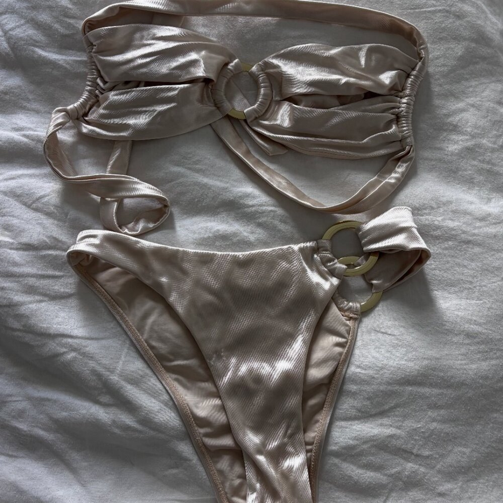 Monday Swim Champagne Shimmer Bikini (bronte top & bottom)
